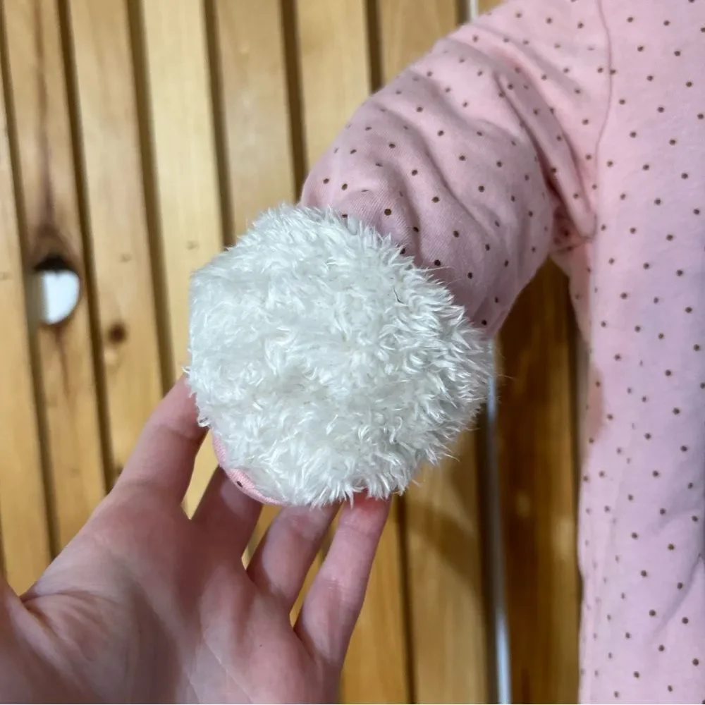 Gap Baby Sherpa Fleece Bear One Piece Double Zip Pink Size 0-3 Months Winter